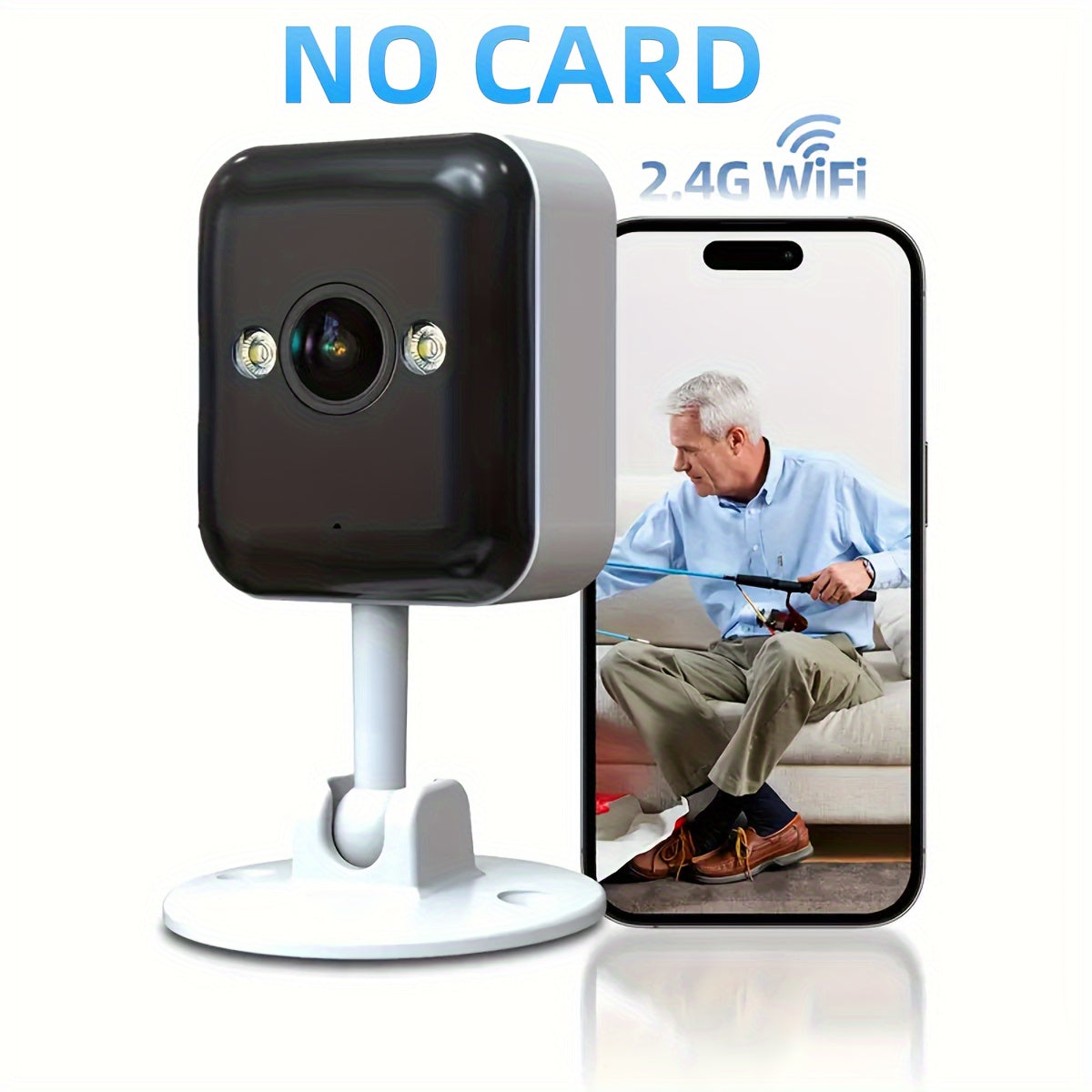 1080P Full HD Indoor Outdoor Security Camera with Color Night Vision Dual-Way Audio Motion Detection Smartphone Control