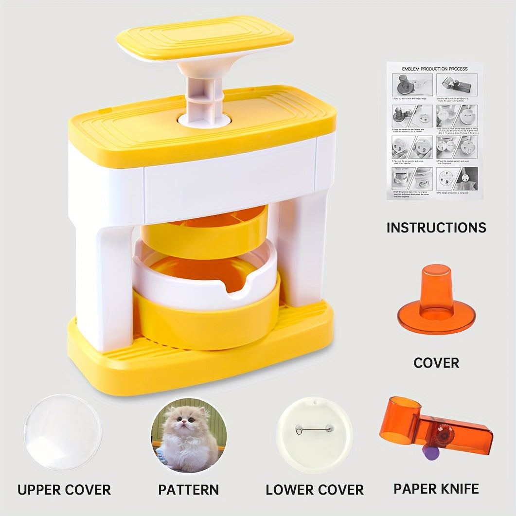 Набор для самостоятельного изготовления значков с 48 деталями и круговым резаком для детей от 6 лет