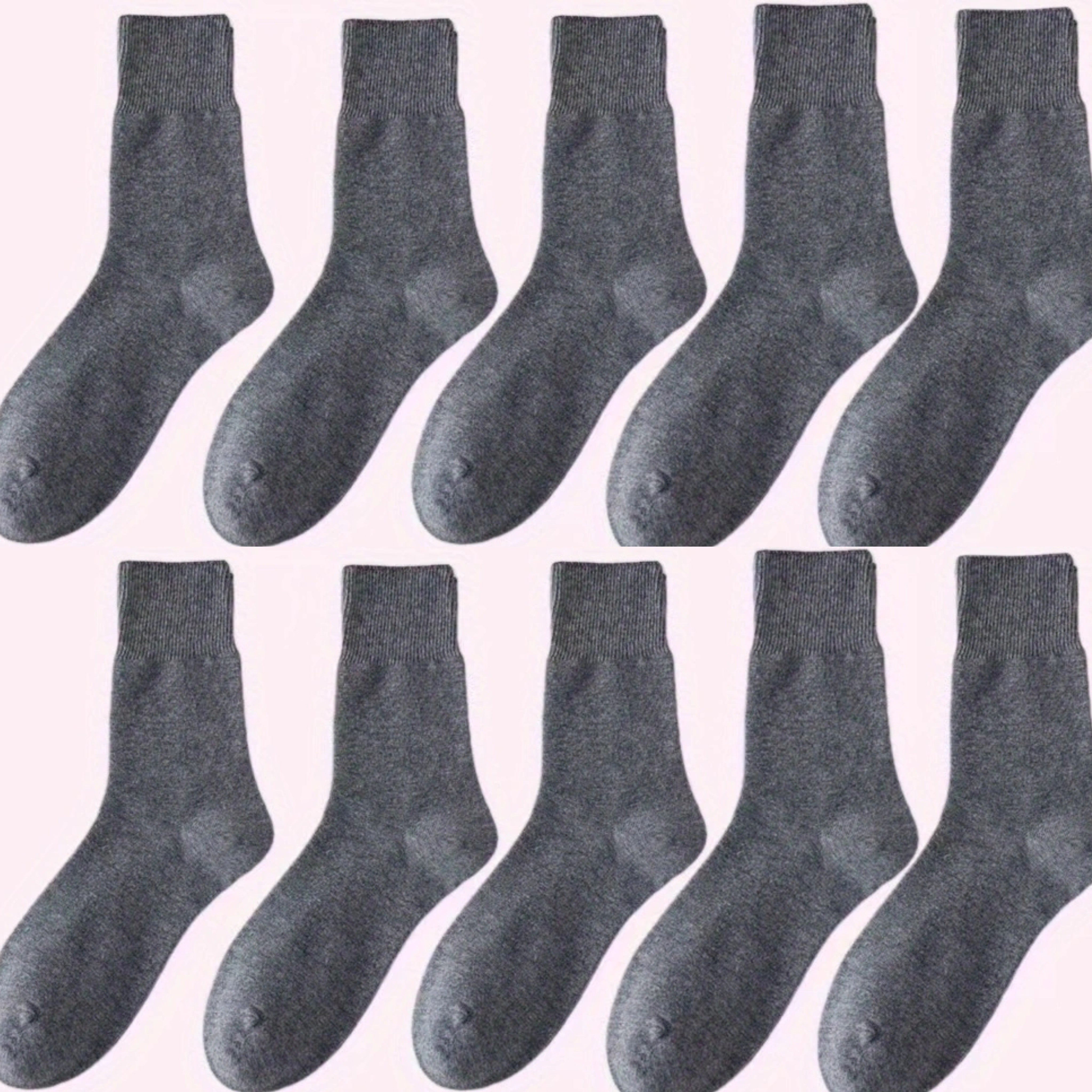 Plus-Size Men's Breathable Knit Socks 5 Pairs Wide Feet Summer Comfortable